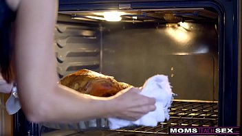 Step Mom Fucks Son Eats Teen Creampie For Thanksgiving Treat