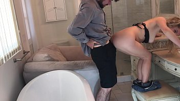 Stepfather Fucks Her In The Bathroom Before College