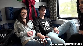 Foursome Sex In Public Train