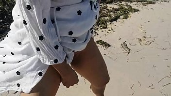 Asian Slut Jj Masturbate On The Beach