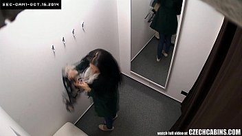 Czech Brunette Teen Spied With Security Cam